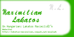 maximilian lakatos business card